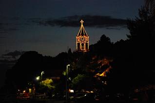 Cavtat - kościół nocą